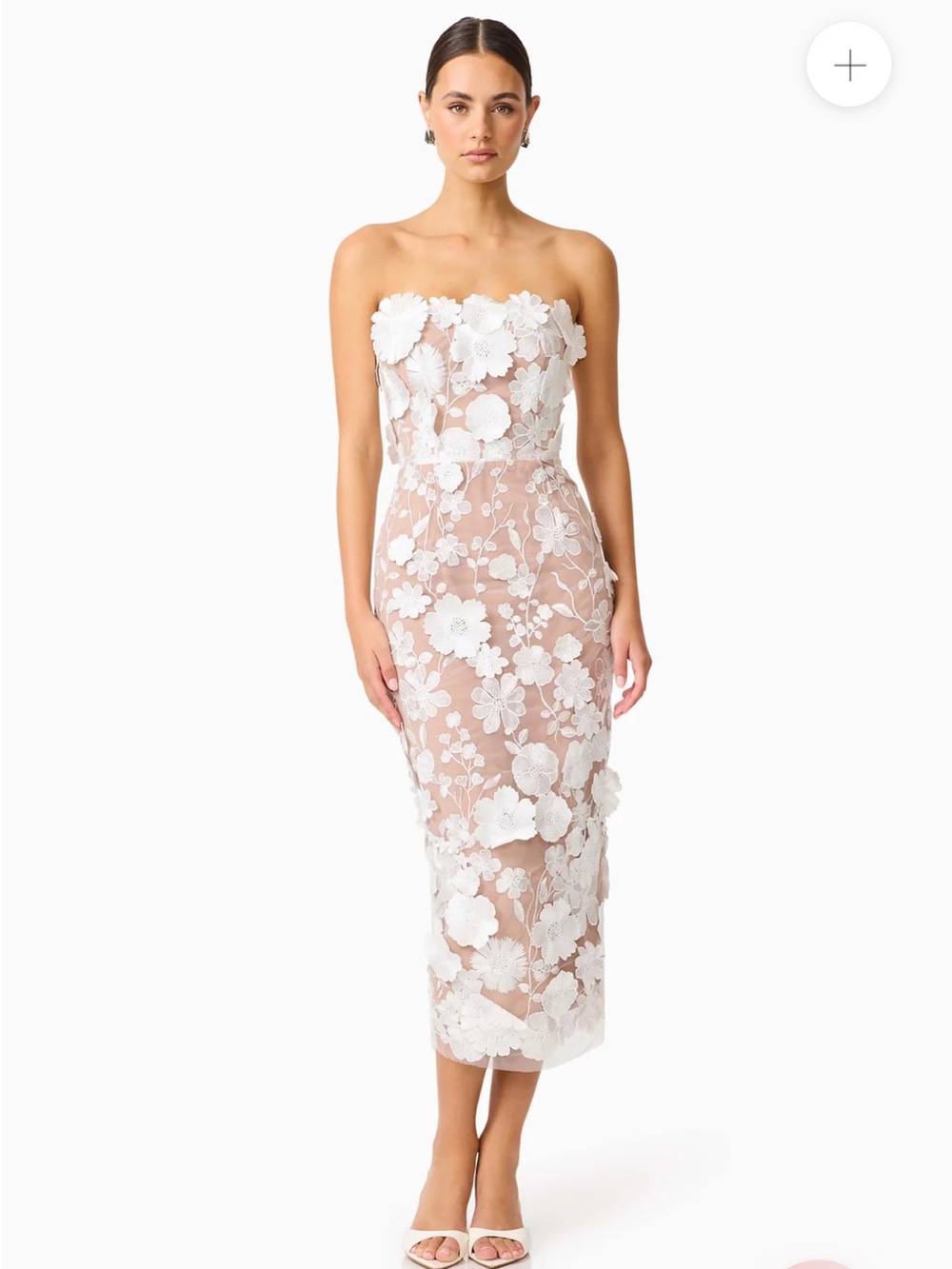 Elliatt Helena Strapless Midi Dress sz Large